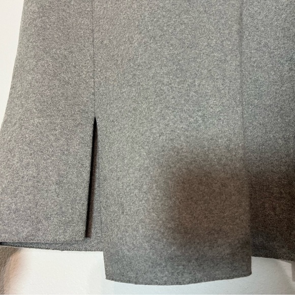 Reed Krakoff Grey Gray Wool Pleated A- Line Mini Skirt Size 2 Slit - Picture 4 of 7